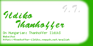 ildiko thanhoffer business card