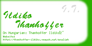 ildiko thanhoffer business card